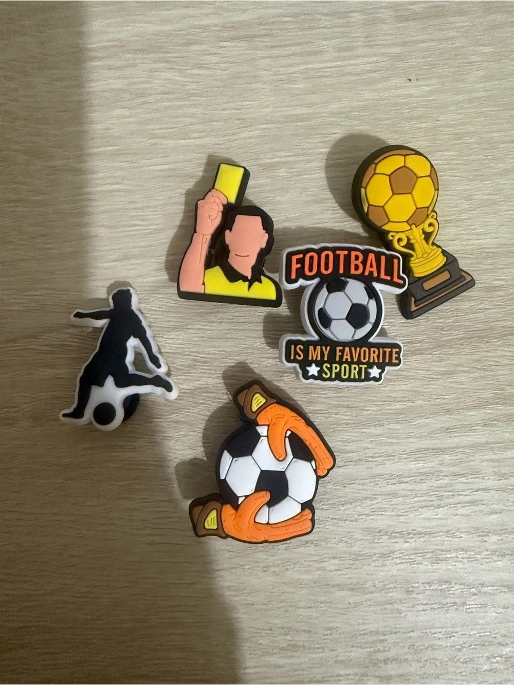 Multicolor Football & Food charm